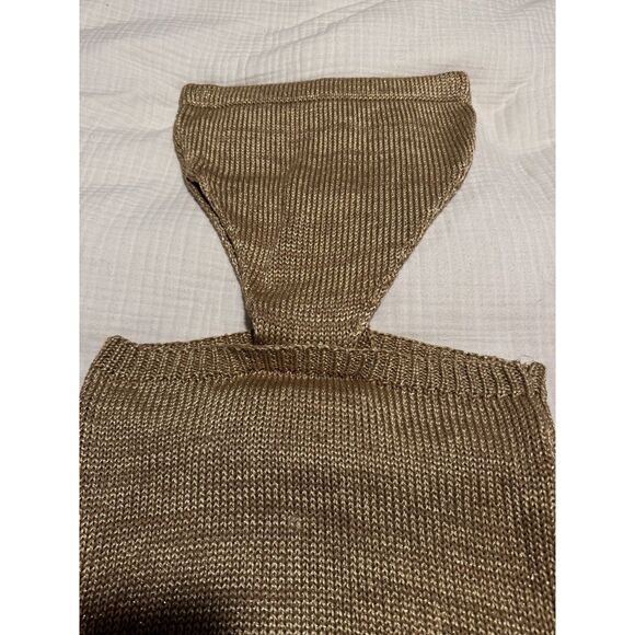 Gold Benedictions Mini Dress with Cut Outs - Picture 2 of 3